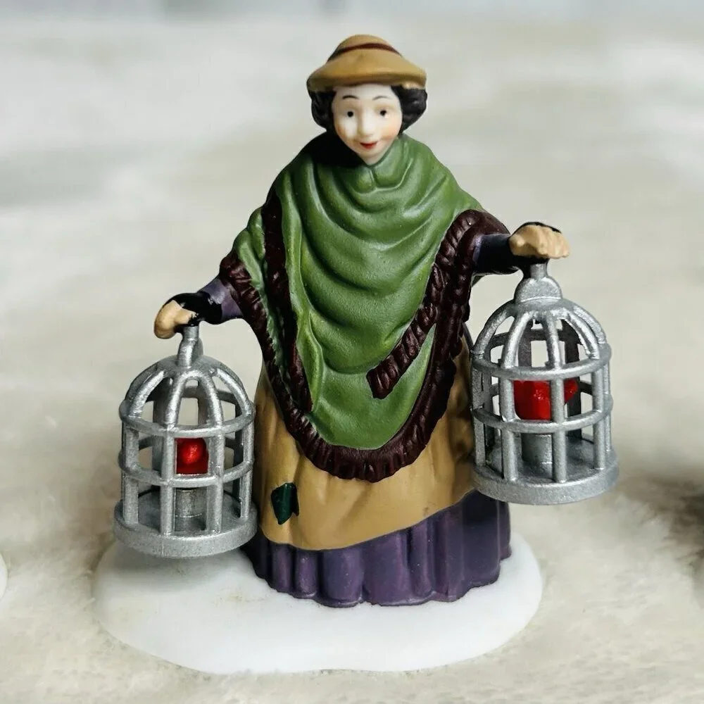 Department 56 Heritage Village The Bird Seller 58033 Set of 3 Retired NEW